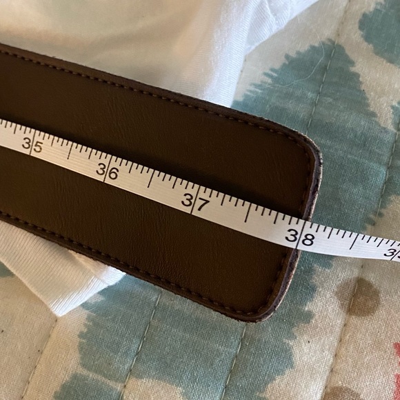 Vintage Brown & Black & Steel, Studded Belt ! Square Buckle ! A UNIQUE BELT ❤️ - Picture 6 of 16